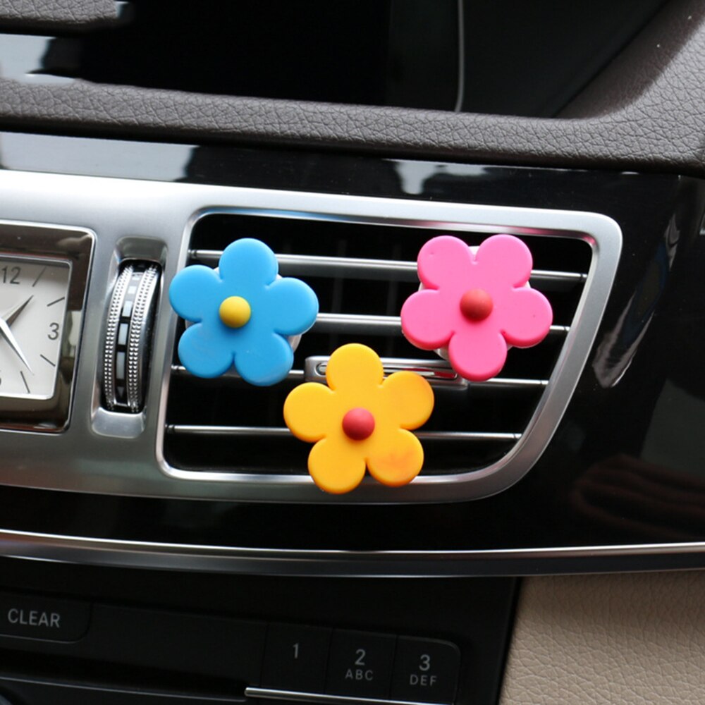 5 stk tusindfryd blomster bil luftfrisker stikkontakt farverig parfume dekoration luftventil klip auto duft bil interiør tilbehør