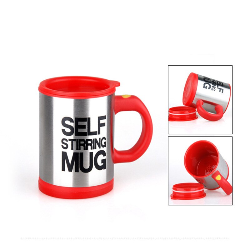 Taza de café de mezcla automática de leche de 400ml tazas de acero inoxidable inteligente taza de mezcla de jugo de acero inoxidable taza de acero
