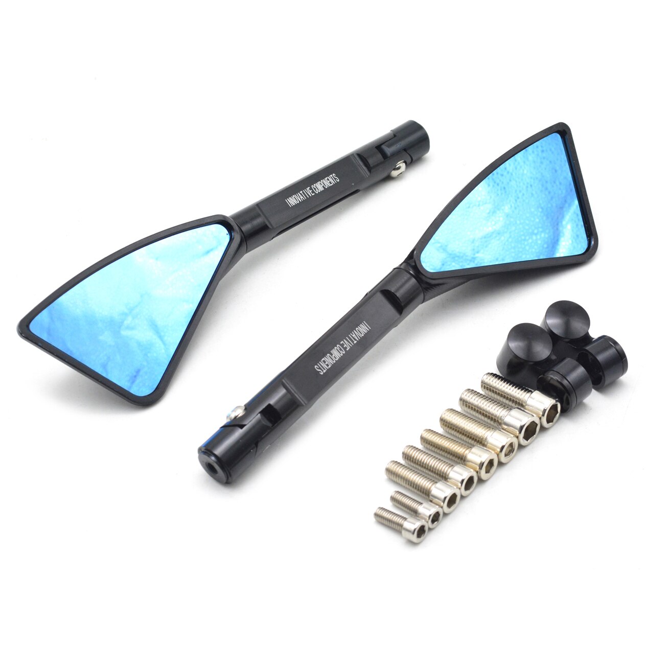 Universal Motorrad spiegel CNC side rückspiegel Für honda yamaha Kawasaki z750 Suzuki Ducati für Kawasaki ZX6R ZX7R ZX10R: BLACK