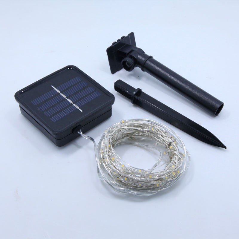 Solarne lampki świąteczne na sznurku 12m 100LED / 5M 50 LED wodoodporna zewnętrzna girlanda lampa solarna boże narodzenie do dekoracji ogrodu