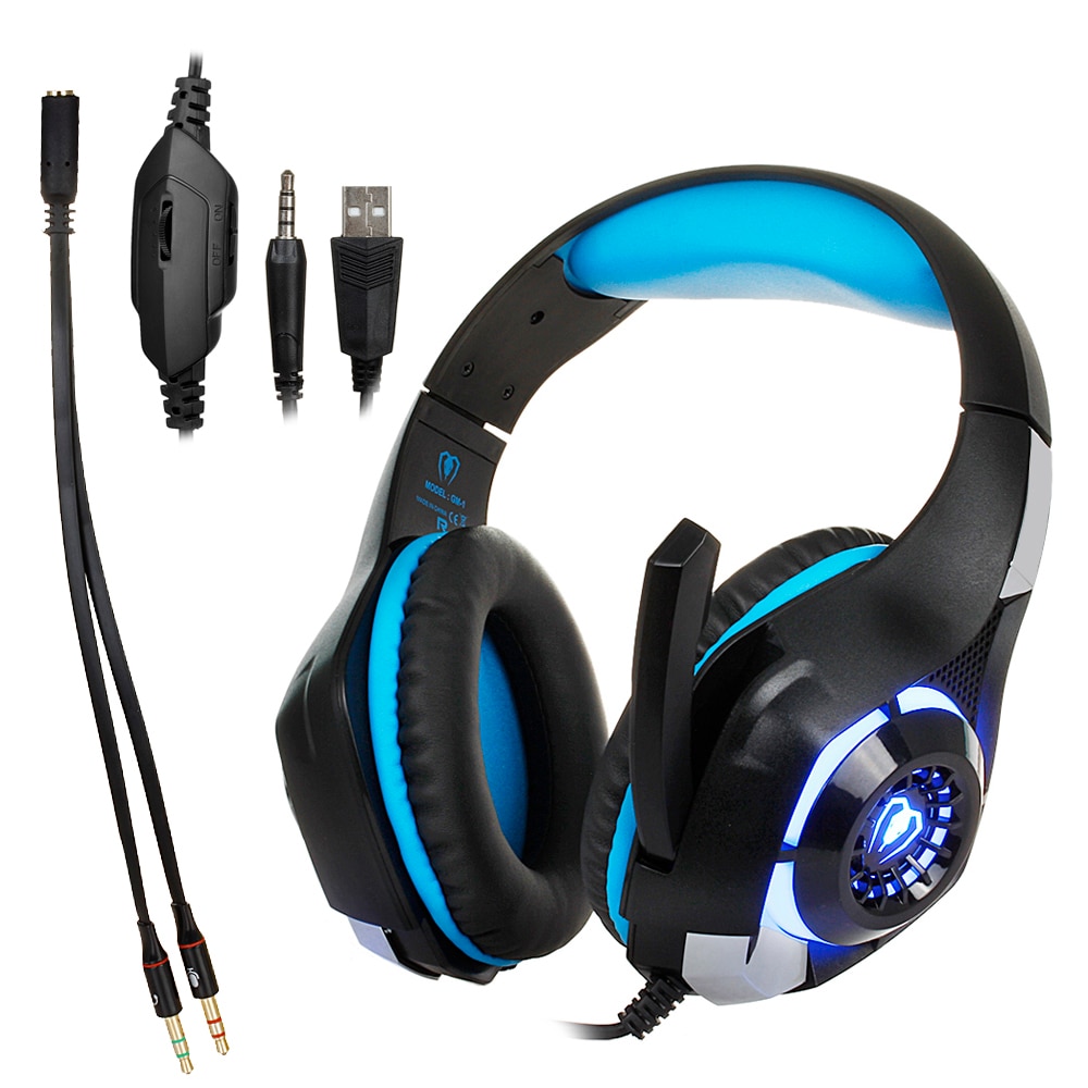 3.5mm Gaming hoofdtelefoon Oortelefoon Gaming Headset Hoofdtelefoon Xbox Een Headset met microfoon voor pc ps4 playstation 4 laptop telefoon