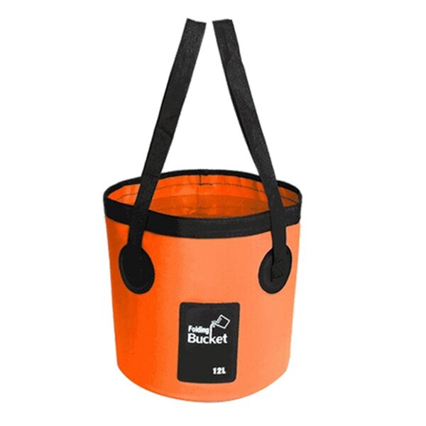 Bolsa De Agua 12 L 20 L Portátil Ondoordringbare Cubo Plegable Recipiente Para Almacenamiento De Agua Bolsas De Transporte Para pesc: Orange 12L