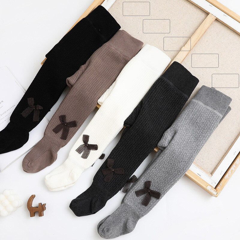 1 to 12 Years Super Warm Tights In Winter Cute Bowknot Kids Pantyhose With Fleece Inside Thicken Kids Pantyhose For Baby