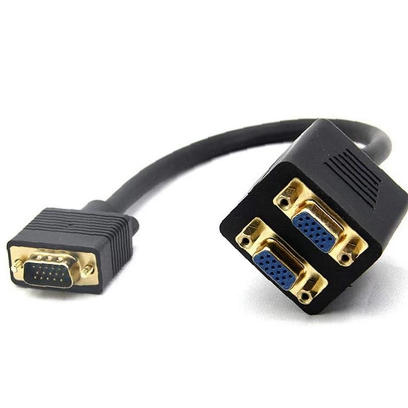Svga Male Naar 2 Svga Vrouwelijke Vga Male Naar Twin Vrouwelijke 1-In-2 Kabel Vga Male Naar vrouwelijke Voor Computer
