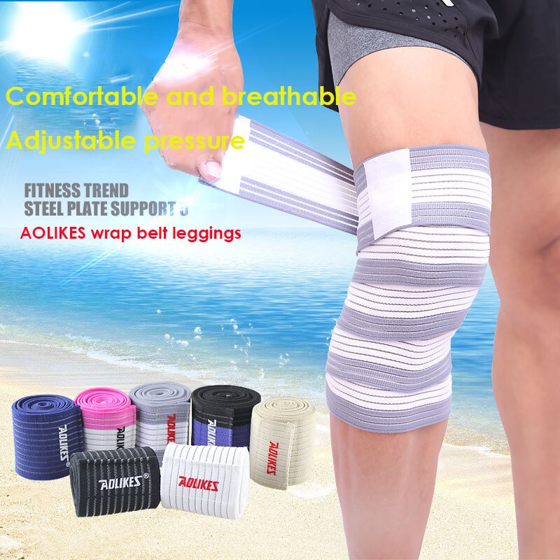 1pc elastiska bandage kompression knästöd sportrem knäskyddsband ankel ben armbåge handled vadstöd säkerhet 120cm