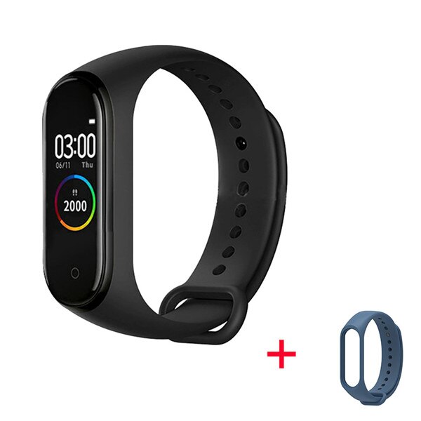 Cheap Color Smart Band Fitness Tracker Bracelet Pulseira Watch Smartband For IOS/Xiaomi/Honor PK Mi Band 3/4 Not Xiomi 5: with deep blue strap