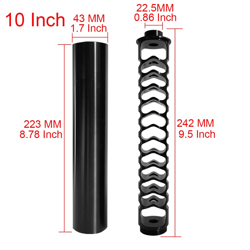 Aluminium Auto Olie Brandstof Filter Solvent Val 10 12 Inch Titanium 1/2-28 5/8-24 Single Core Voor 22lr Ak Sks Auto Napa 4003 Wix 24003