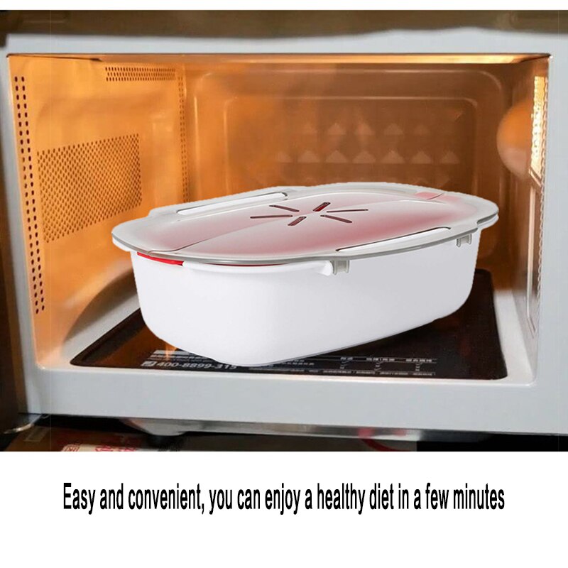 Food Grade PP Microwave Oven Steamed Fish, Vegetab... – Vicedeal