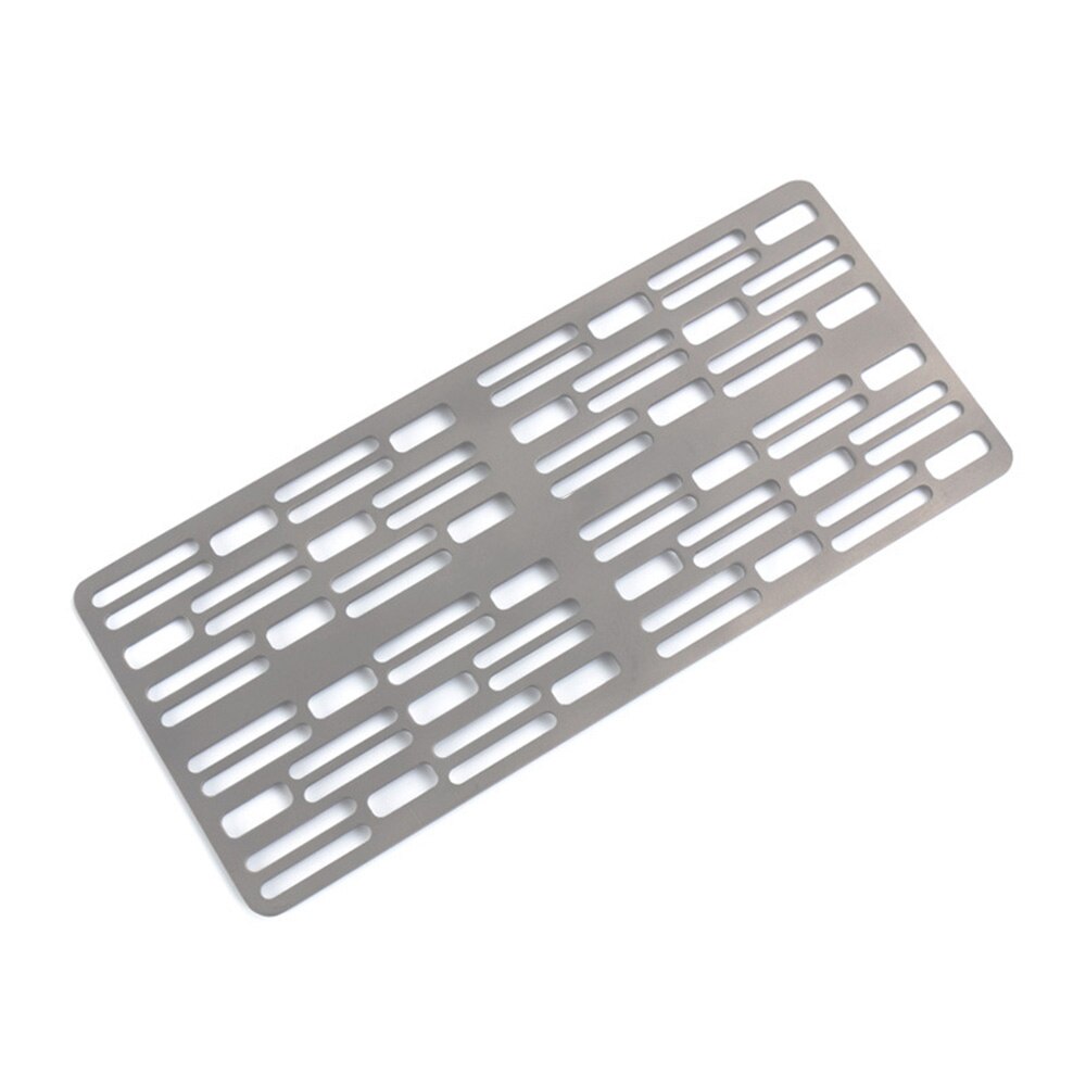 Titanium Charcoal Bbq Grill Barbecue Plate Camping Hiking Outdoor Grill Net Portable: Default Title