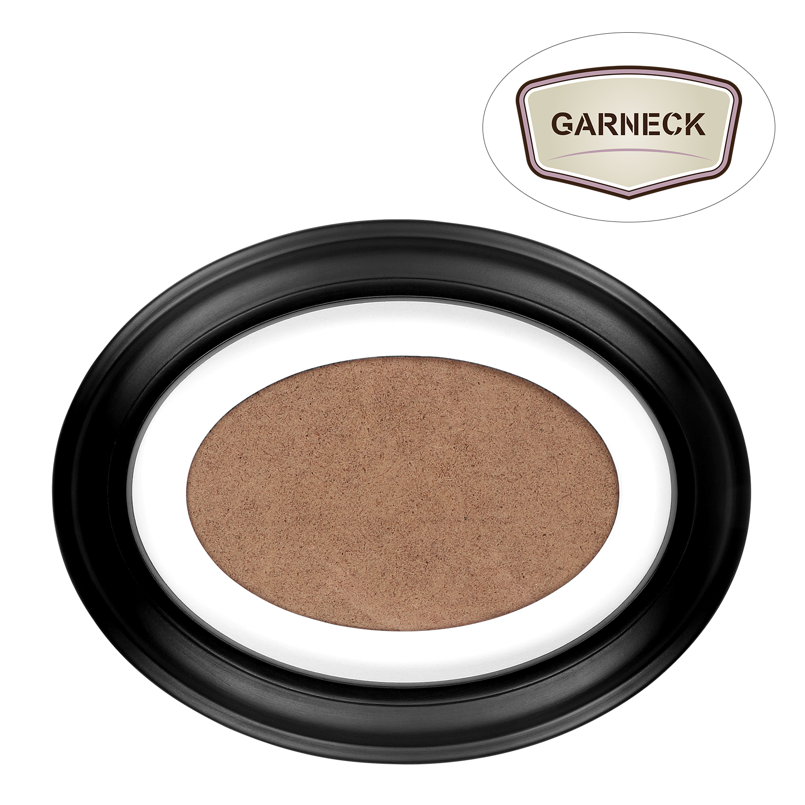Moldura oval de madeira para decoração de parede em preto clássico (10 polegadas, pregos de montagem incluídos)