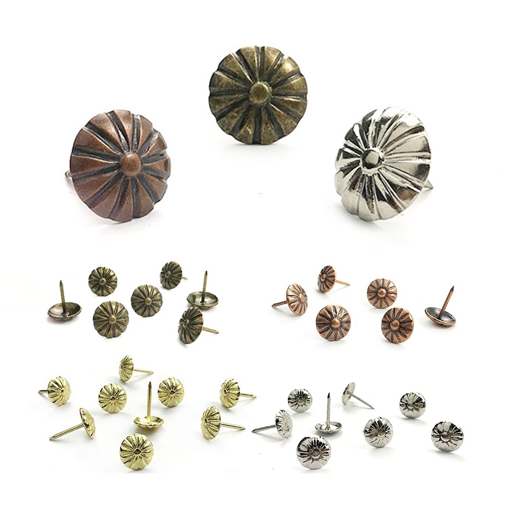 100 stk. bronze/guld messing klæber dekorative søm klæber påført smykkeæske bord nålestifter møbler hardware træværktøj