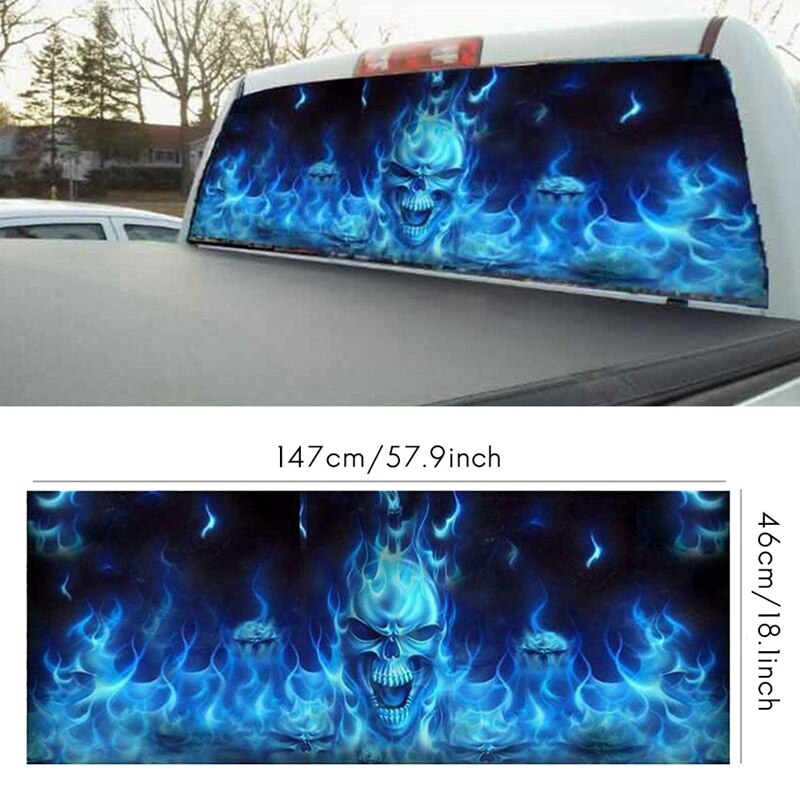 One Way Vision for Truck Jeep Suv Pickup 3D Rear Windshield Decal Sticker Decor Rear Window Glass Poster 57.9 X18.1 Inch