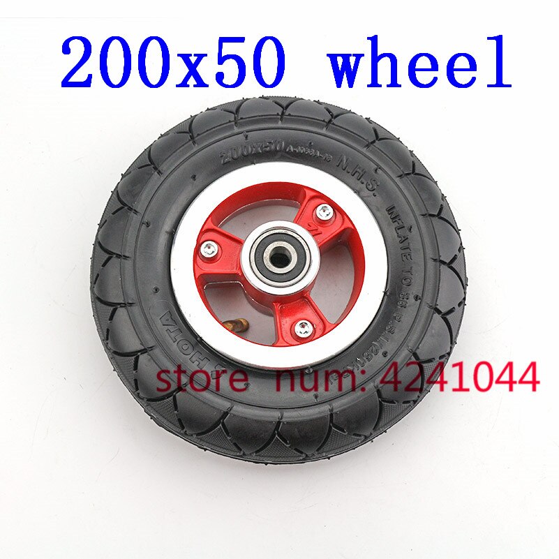 200x50 Electric Scooter Tyre With Wheel Hub 8" Scooter Tyre Inflation Electric Vehicle Aluminium Alloy Wheel Pneumatic Tire