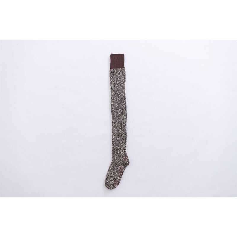 Studenter tjejer stickade strumpor vinter varma strumpor strumpor över knä stickade strumpor dam tights dam långa strumpor hög tight: Brun