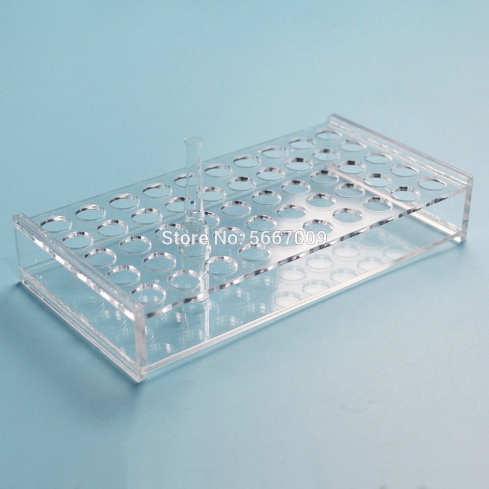 Cremalheira perspex da garrafa da ampola de pmma para o laboratório da escola 1 pces claros 1/2/5/10/20ml