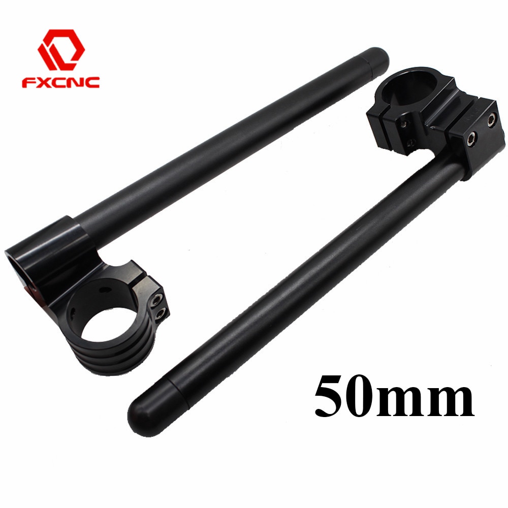 Universal 50mm Motorcycle CNC Handlebar Raised Riser Clipon Clip On Clip-ons Fork Handle Bar Clamp Aluminum Adjustable Set