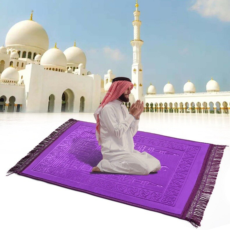 Thick Soft Muslim Islamic Prayer Mat Salat Musallah Prayer Rug tapis de priere islam Sajadah Pray Rug Carpet gebedskleed 80X120: H-19