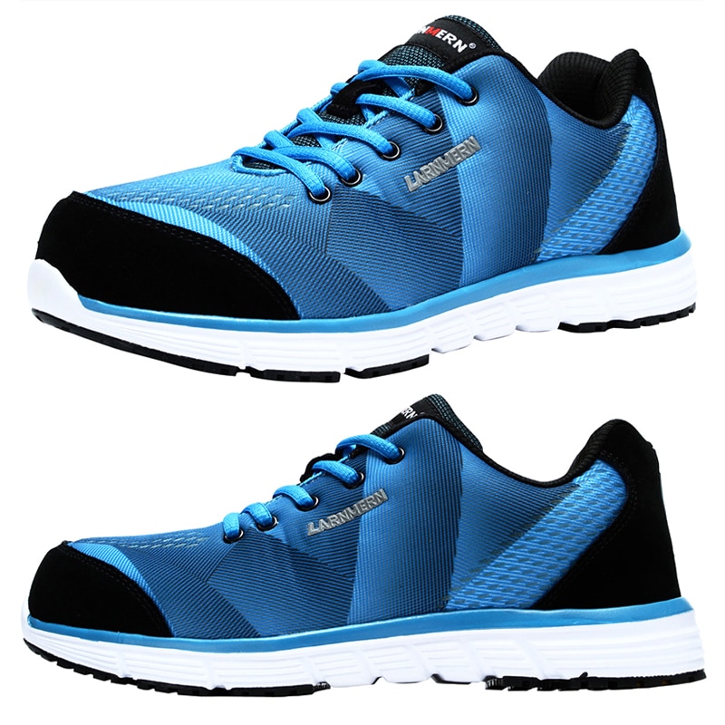 LARNMERN Men's Work Shoes Steel Toe Safety Shoes Comfortable Lightweight Anti-smashing Non-slip Construction Protective Footwear