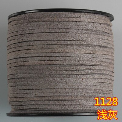 Black White Brown 100 Meters 3mm Flat Faux Suede Velvet Korean Leather Cord String Rope String Lace Jewelry Finding for DIY Chok: 1128