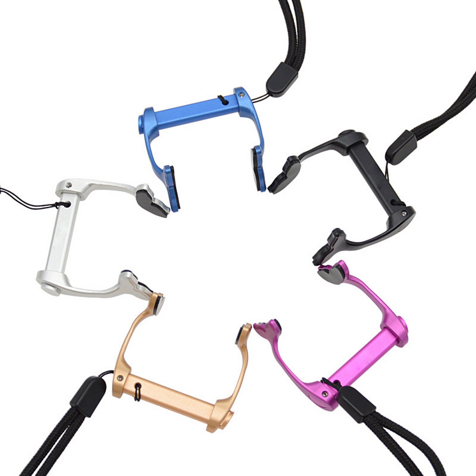 Aluminum Alloy Swimming Nose Clip Adjustable Diving Surfing Swim Nose Clip With Neck Strap Swimming Training Water Clip