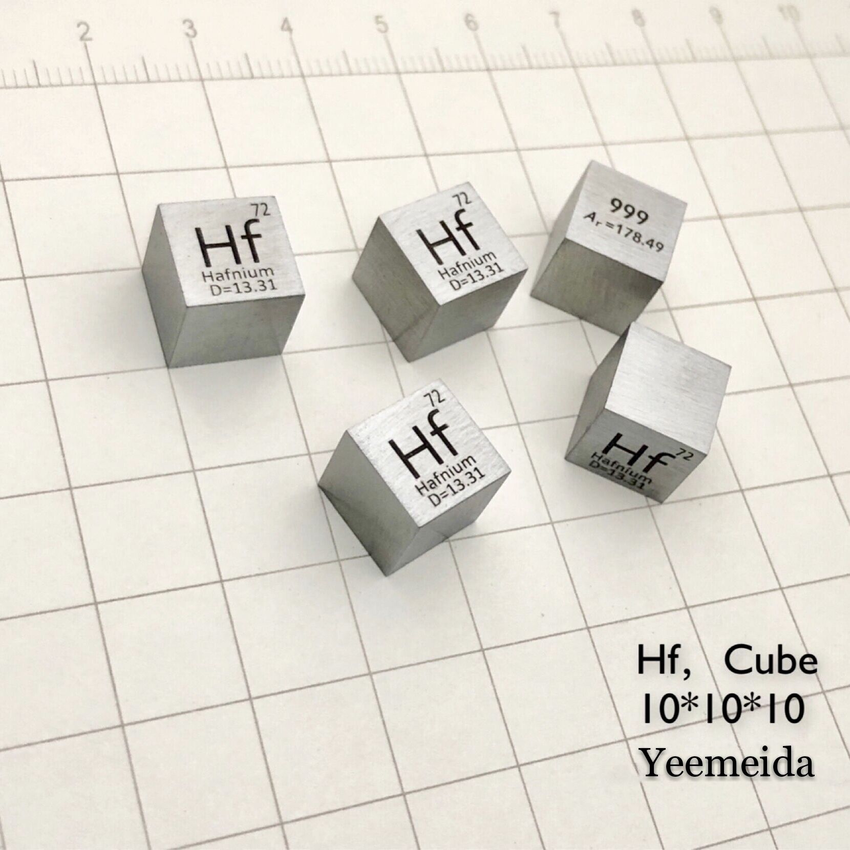 Element Cube 10Mm Pure Dichtheid Kobalt Nikkel Koper Zink Zirkonium Niobium Molybdeen Tin Tungsten Bismut Lood Antimoon Indium