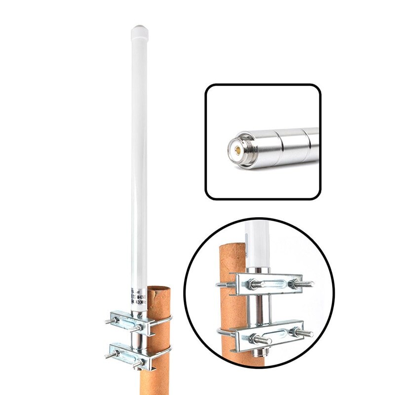 Antena Base de Radio VHF/UHF de banda Dual, amplificador de señal aérea de 136-174MHz/400-470MHz, reemplazo de antenas de comunicación, receptor