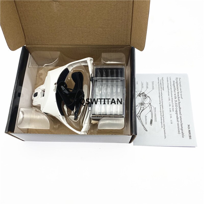 Haartransplantatie handloze loep met 5 lenzen en led-lampjes haartransplantatie koplampen