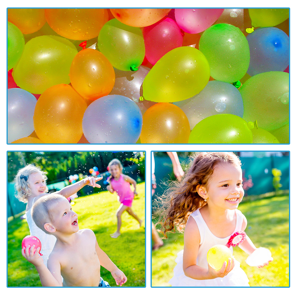 Bombas de agua para niños, juguetes de Globos de agua de llenado fácil y rápido, broma de guerra de agua para verano, juguetes de en la playa al aire libre, 111 Uds.
