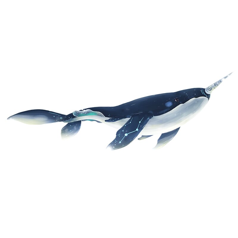 Drei Ratels QC378 Gemalt Wal Zauberstab aufkleber für Schlecht Kindergarten dekoration decals: QC385-21 / 35cm(13.8 Zoll)