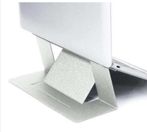 Stativ justerbar hopfällbar bärbar stativ bekvämlighetsdyna datorprylar för ipad macbook laptop: Silver-
