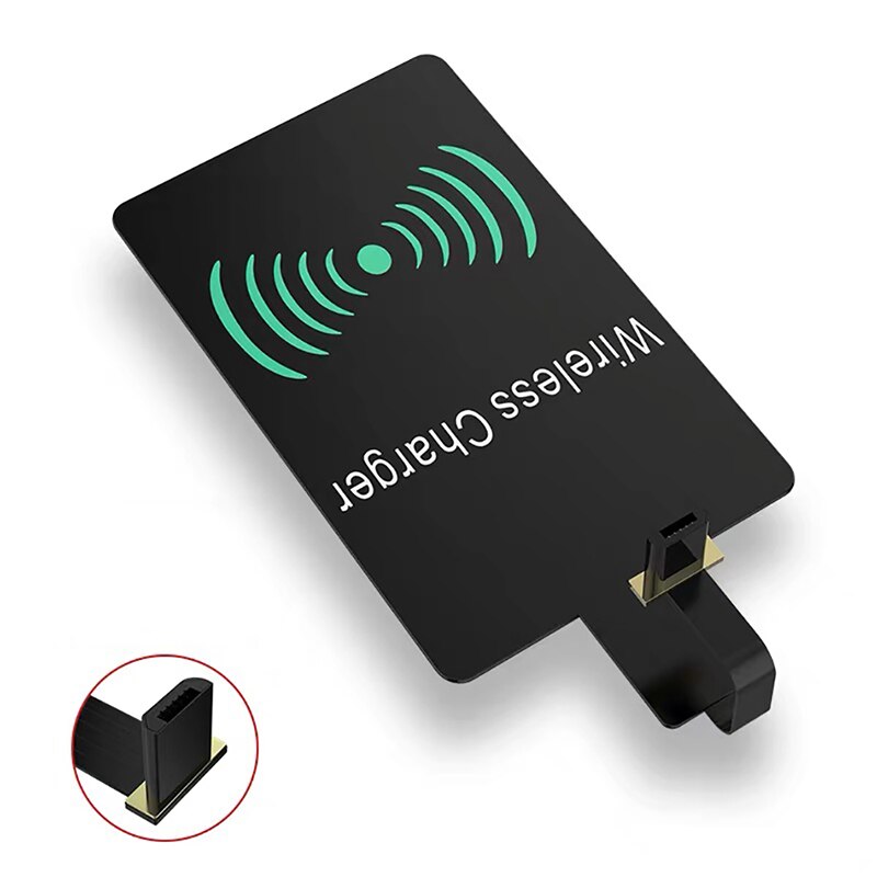 Support Qi Wireless Charger Receiver Adapter for iPhone Samsung Galaxy xiaomi redmi Receiver Coil Micro USB Type-C Phone Charger: for Micro USB A