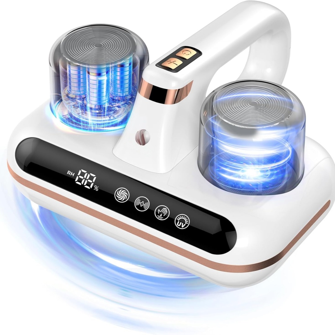 Mattress Vacuum Cleaner - 5-in-1 Cordless Bed Vacuum Cleaner, Powered by UV-C Light & Ultrasonic Technology