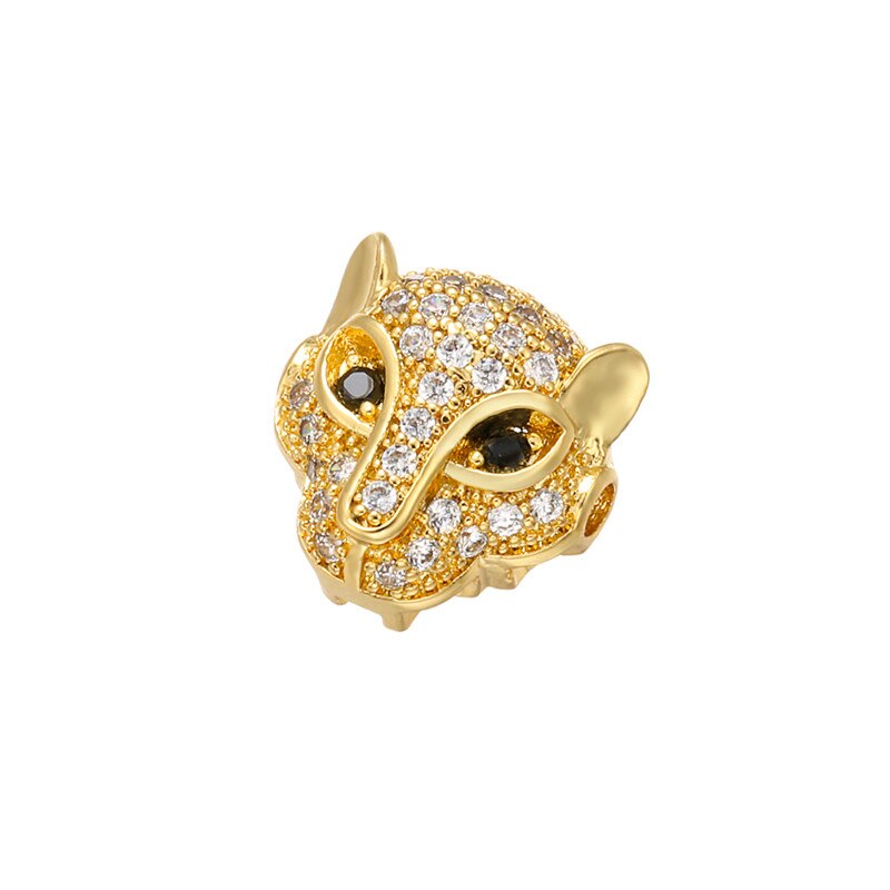 11*11mm migliore Qualità in Ottone cubo Zirconia Leopardo Perline per Gioielli FAI DA TE Che Fanno, Foro: 1.5 millimetri, VZ168, VZ230: oro