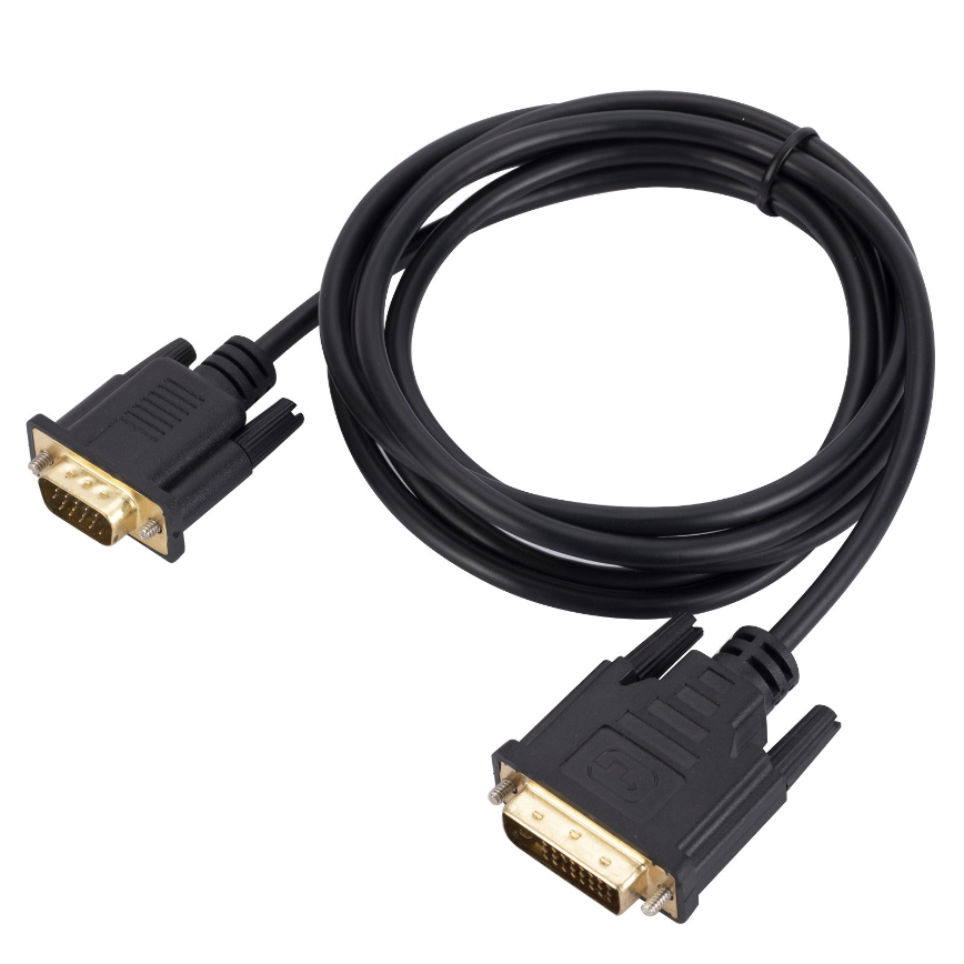 DVI til VGA Kabel DVI-D 24+1 til VGA Adapter 1.5M/2M/3M HD 1080P Han til Han til PC Laptop HDTV Projektor: 1.5m