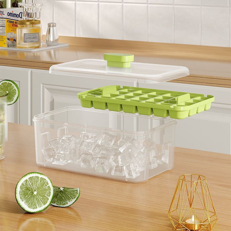 Ice Cube Tubs Household Ice Cube Artifact Large Capacity Ice Maker Press Refrigerator Homemade Food Grade Mold