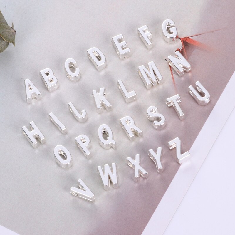 A--Z 26 English alphabet necklace jewelry letter accessories with perforated letters accessories girlfriends small persona