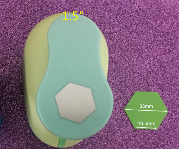 25mm/33mm/50mm70mm Hexagon Shaped craft punch Scrapbooking School DIY Paper Cutter EVA foam Geometry Hole Puncher: 1pc XL-16.5x33mm