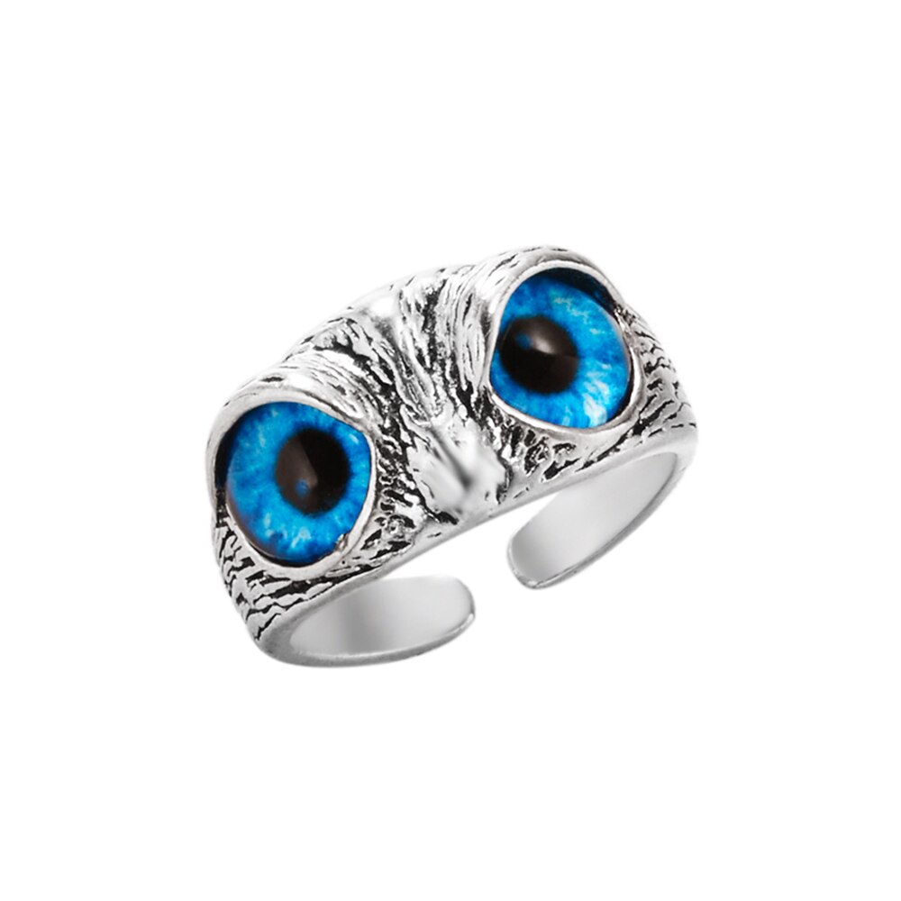 Männlichen Punk Eule Auge Öffnung Finger Ring für Männer unisex Einstellbare Manschette Schmuck Nette Ornament Party lässig Frauen