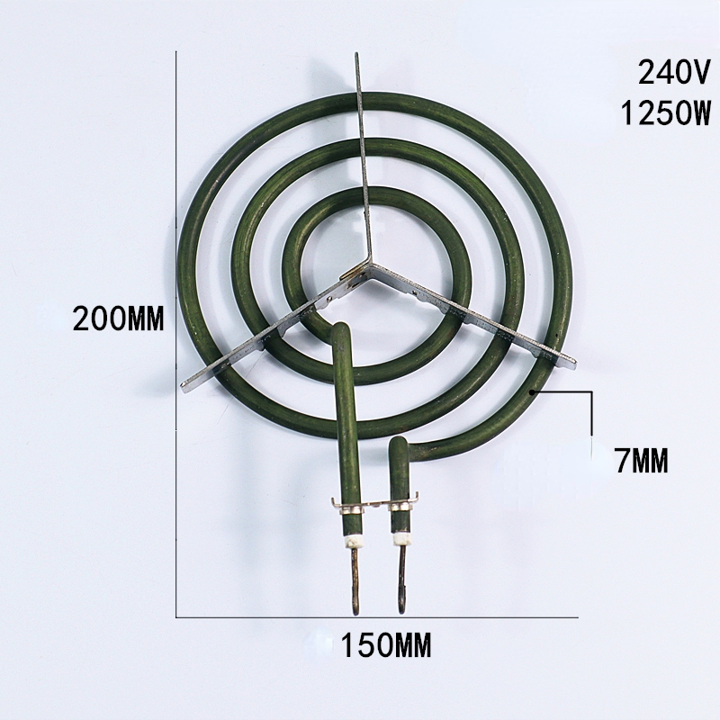 Élément chauffant de remplacement pour table de cuisson, poêle, four, rôtissoire, friteuse à air, Eva de surface, chauffage tubulaire électrique, 1000W-1800W: WHITE