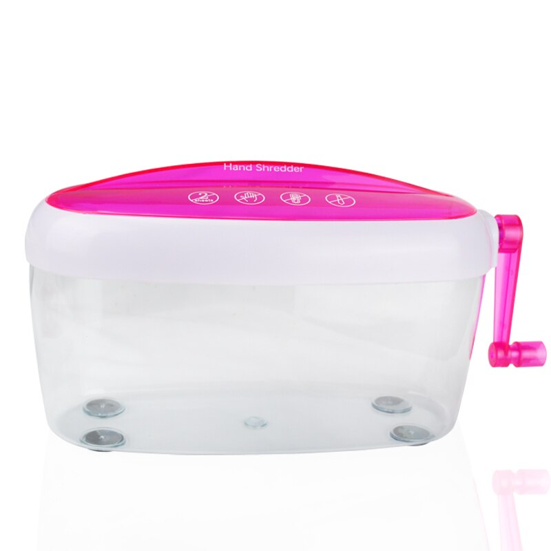 Paper Shredder Household Financial Bill A4 Letter Documents Shredder Mute Office Desk Noodle Shredder Manual Cutting Machine: red