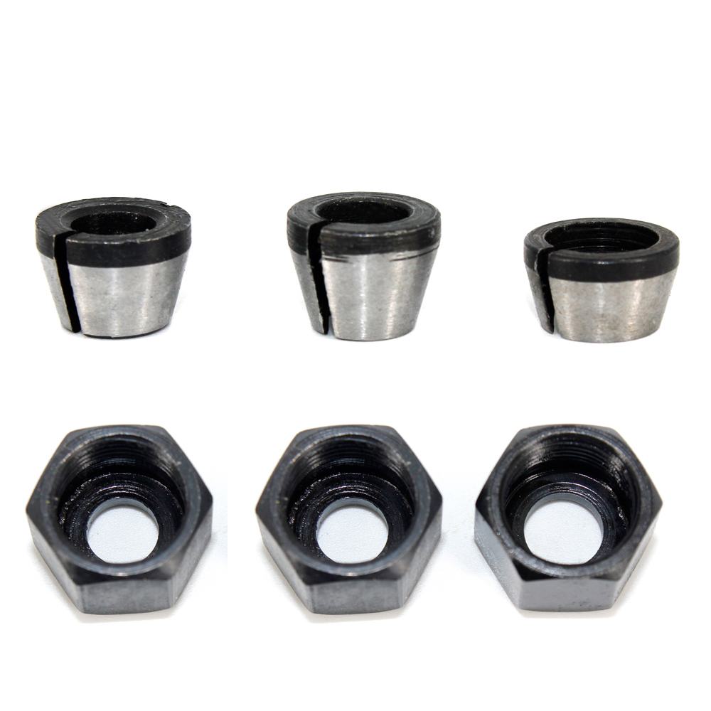 1Pc/3Pcs Collet Chuck 6mm 6.35mm 8mm Engraving Trimming Machine Electric Router Milling Cutter Accessories