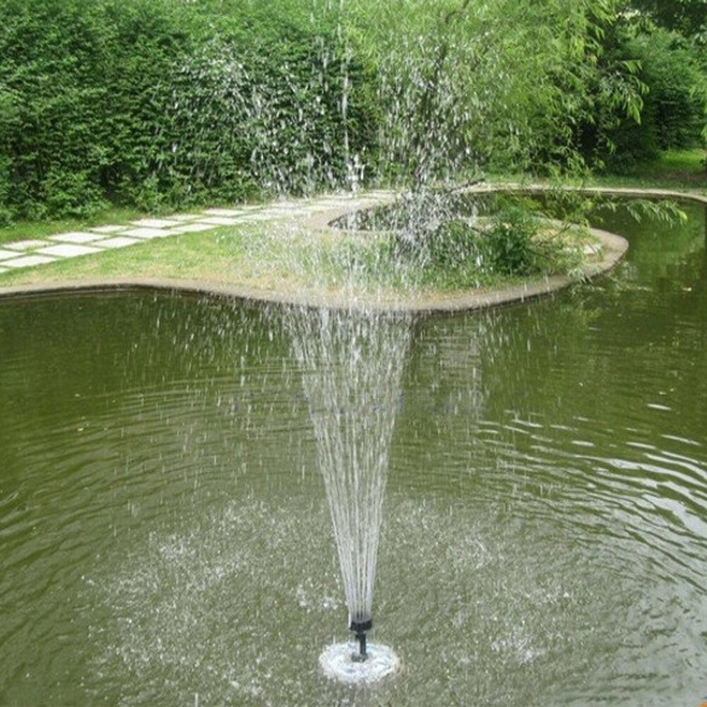 6V 1W Round Solar Fountain Floating Water Fountain Fontaine For Garden Decoration Garden Plant Watering Kit Pool Pond Waterfall