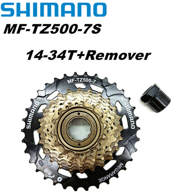 Shimano MF-TZ500 -7 Cassette 7 Vitesse Vélo Roue Libre 14-28T 14-32T TZ500-7 Vélo Accessoires VTT Vélo De Route Cassette: Bourgogne