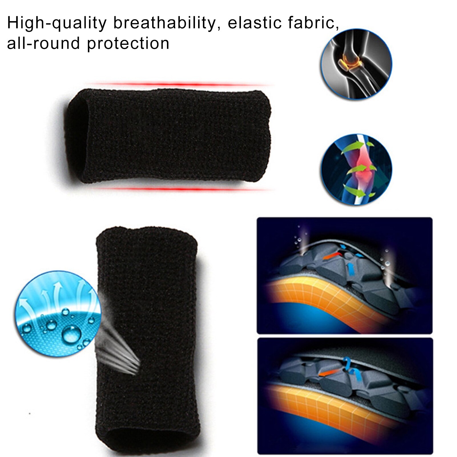 Protectores de dedos para baloncesto al aire libre, protectores de dedo elásticos y transpirables para artritis, voleibol, 5/10 Uds.