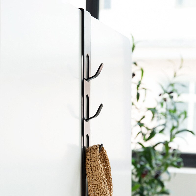Behind The Door Hook Nail-free Non-stick Metal Wall-mounted Hanger Door Clothes Hat Hook Kitchen Bathroom Multi-function Hook