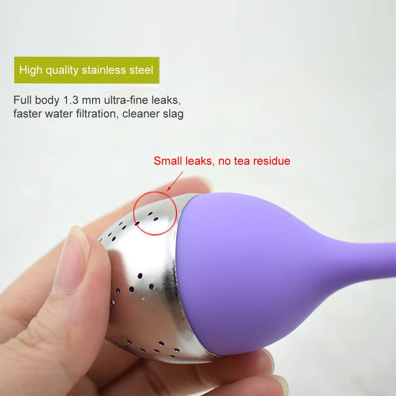 Sachet à thé en forme de feuille 1 pièces | Dispositif de brassage, filtre à épices végétales, Silicone Durable, accessoires pour thé