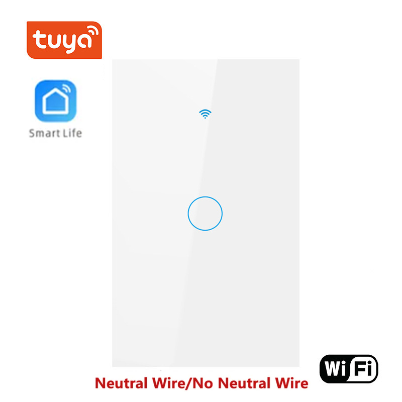 Inteligentne przełączniki Tuya Przewód neutralny USA / Nie wymaga przewodu neutralnego Światło WiFi Przełącznik dotykowy 1/2/3/4 Gang Via Alexa Google Home Alice: Bundle1