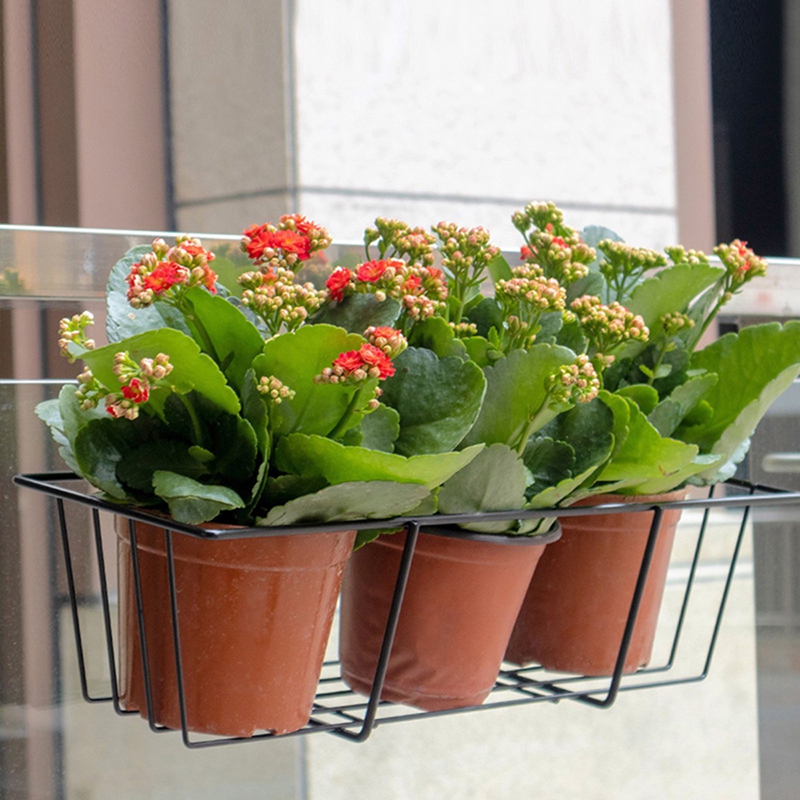 Jardinière suspendue pour garde-corps, support de jardinière pour clôture de balcon ou de porche