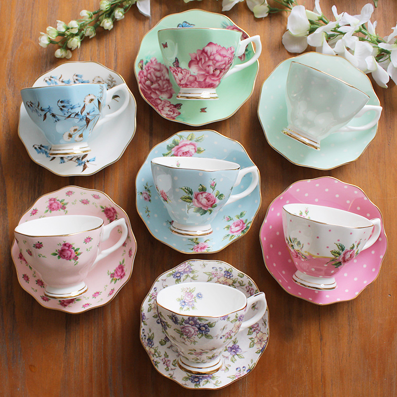 Sæt europæisk bone porcelæn kaffesæt beholder engelsk eftermiddag keramisk te kop sæt mælkekop sæt arrangør køkken tilbehør