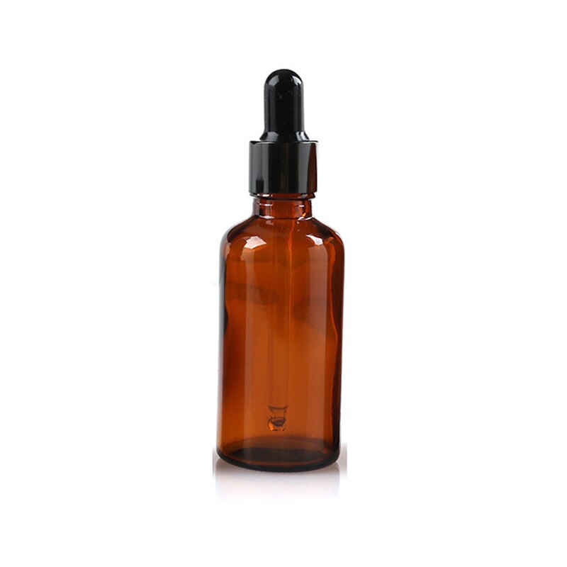 Amber Glass Dropper Bottle Empty Travel Bottle for Essential Oils: 50ml